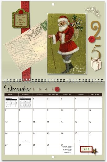 MyCanvas Postcard Heirloom Calendar December