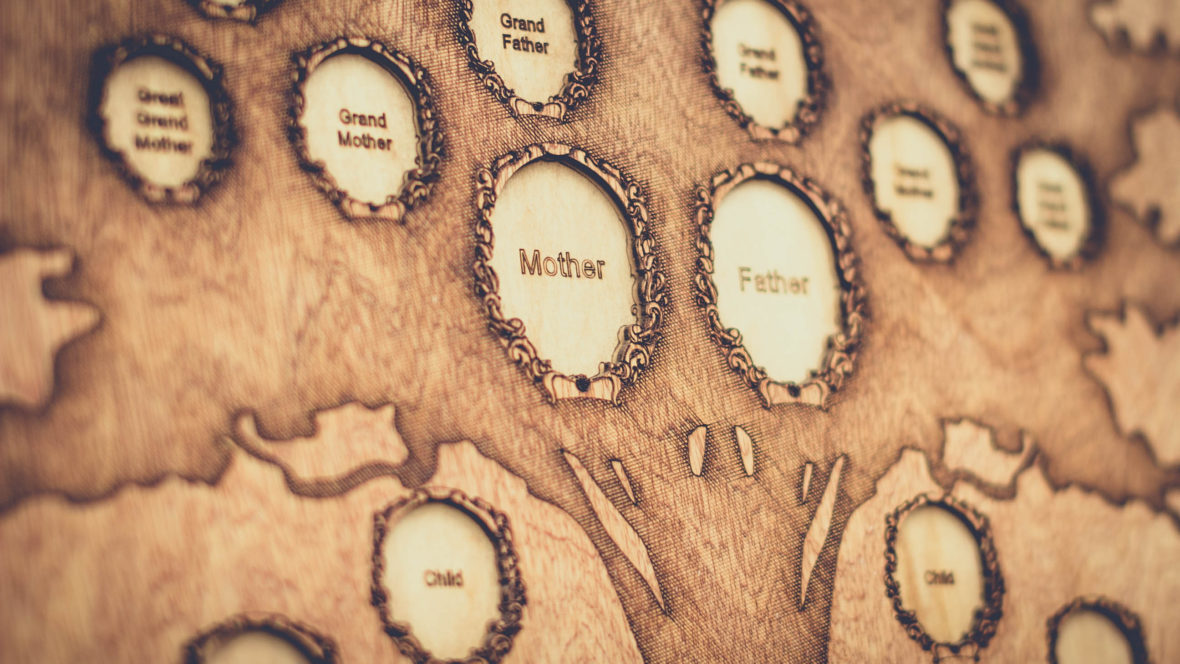 wooden family tree